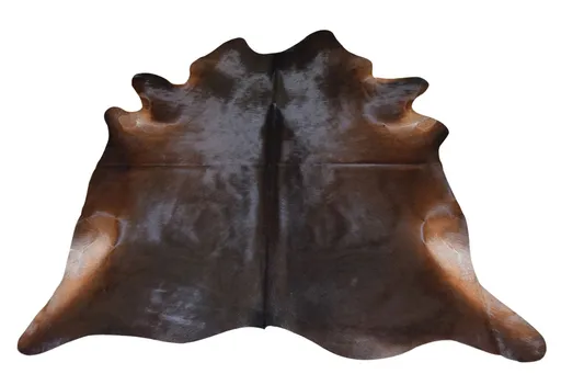 Tmavě hnědý koberec z hovězí kůže Cowhide brown - 200*0,5*240cm/3-4m² J-Line by Jolipa