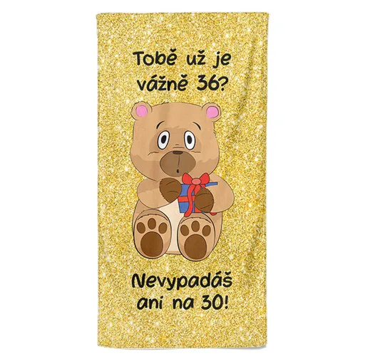 Osuška Tobě už je tolik? (věk: 36, Velikost osušky: 70x140cm)