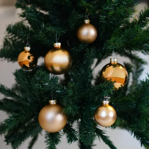 Sada vánočních ozdob, zlaté, 30 ks