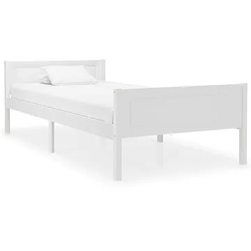 Shumee Rám postele - masivní borové dřevo, bílý, 100 × 200 cm (322104)