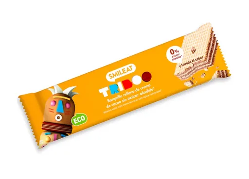 Smileat BIO celozrnná oplatka s kakaovou náplní s agáve 30 g