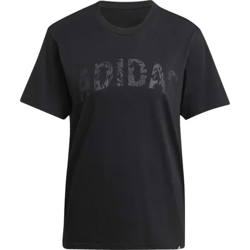 adidas CAMO TEE Dámské triko, černá, velikost