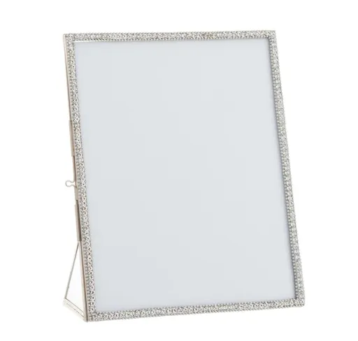 Stříbrný kovový fotorámeček s kamínky Jewel XL - 20*25 cm J-Line by Jolipa