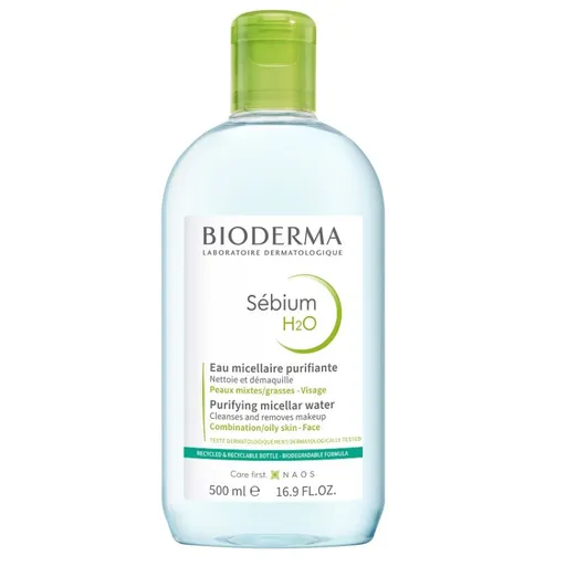 Bioderma Čisticí pleťová voda pro mastnou pleť Sébium H2O (Solution Micellaire) 500 ml
