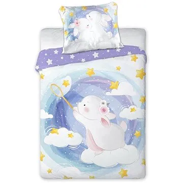 FARO dětské balvněné povlečení Králiček 100×135 cm (5907750597093)