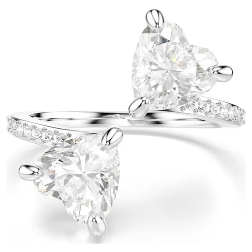 Swarovski Luxusní otevřený prsten s krystaly Swarovski Attract Soul 5535191 55 mm