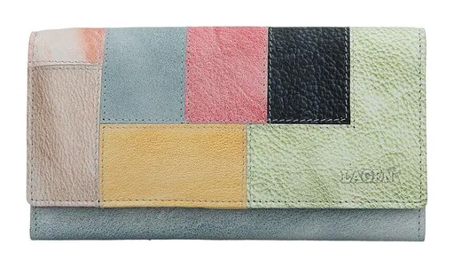Dámská kožená peněženka Lagen V-17/R Ocean blue/multi