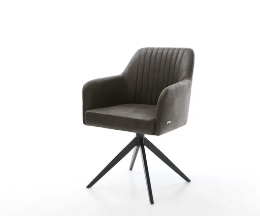 Jídelní židle Greg-Flex mikrovlákno antracit vintage křížová