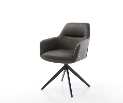 Jídelní židle Pejo-Flex mikrovlákno antracit vintage křížová