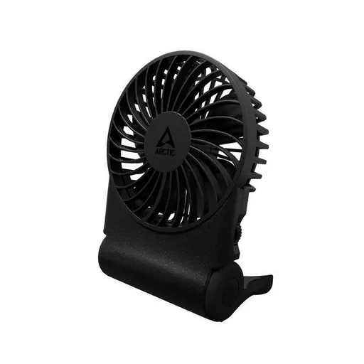 ARCTIC Summair 2Go (Black) - Rechargeable Pocket Fan with Stand (74 hours of battery life and variab