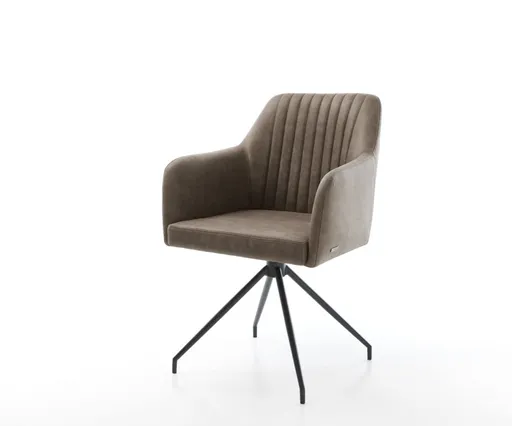 Otočná židle Greg-Flex taupe vintage křížová podnož zúžená