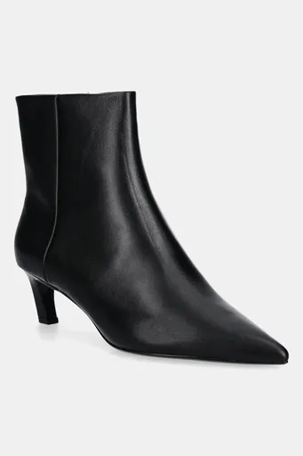 Kožené kotníkové boty Calvin Klein ESS KITTEN HEEL ANKLE BOOT