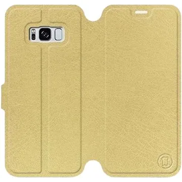 Flip pouzdro na mobil Samsung Galaxy S8 v provedení  Gold&Gray s šedým vnitřkem (5903226014538)