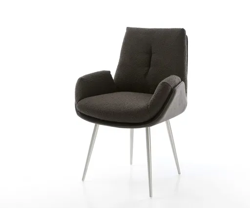 Jídelní židle Clea-Flex mix materiálů černá podnož zúžená