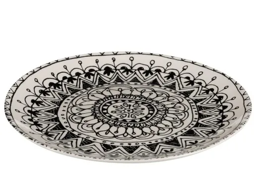 Jídelní talíř Mono Boho - Ø 28 *3cm J-Line by Jolipa