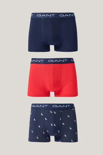 SPODNÍ PRÁDLO GANT BOAT PRINT TRUNK 3-PACK EVENING BLUE
