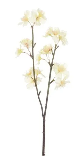 Větvička se žluto-bílými květy Julien - 8*5*46 cm J-Line by Jolipa