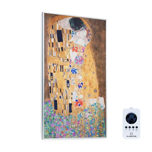 Klarstein Wonderwall Air Art Kuss, infračervený ohřívač, 101 x 60 cm, 600 W, nástěnný, dálkové ovládání