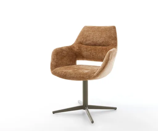 Jídelní židle Yago-Flex s područkami žinylka rezavá podnož