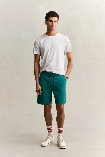 TEPLÁKOVÉ ŠORTKY GANT REG SHIELD SWEAT SHORTS DRY HERB GREEN