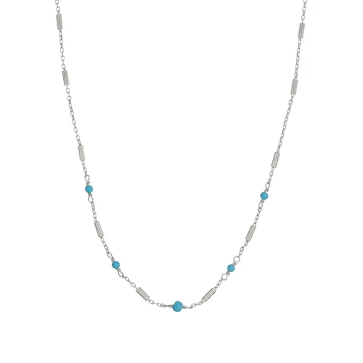 Alisia Něžný stříbrný náhrdelník s tyrkysem AL3243-Argento-Turchese