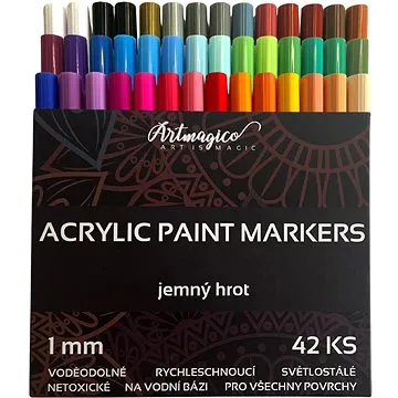 Artmagico Akrylový popisovač s jemným hrotem (1 mm) 42 ks (197)