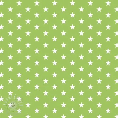Bavlněná látka Petit stars lime