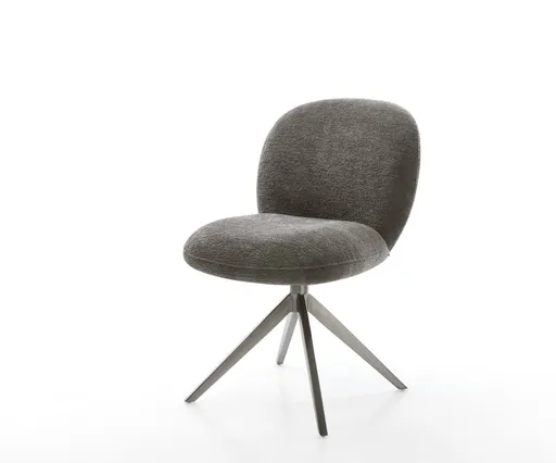 Jídelní židle Nube-Flex bouclé měkký tmavě béžová křížová