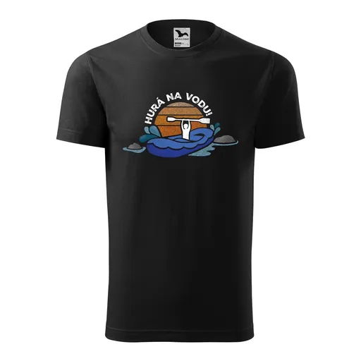 Bontis Tričko s potiskem "Hurá na vodu!" - Černá | L