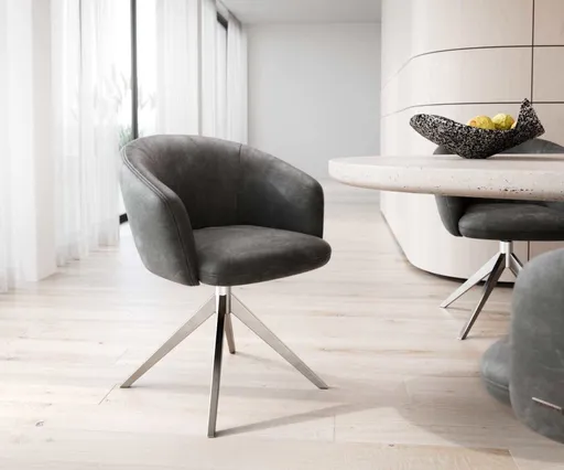 Jídelní židle Caja-Flex s područkami mikrovlákno antracit