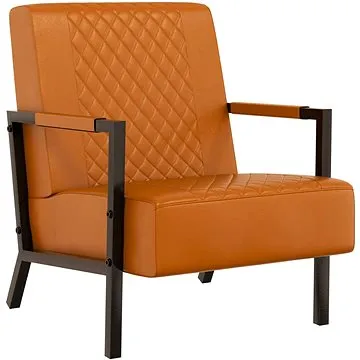 Křeslo hnědé umělá kůže, 325750 (325750)