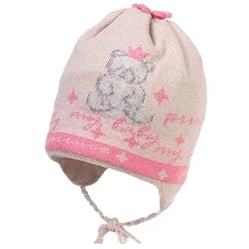 Jamiks dívčí čepice Bobi béžovo/růžová (JNBmix143nad)