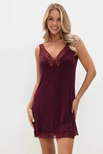 Dámská bambusová košilka LISA XL Bordó