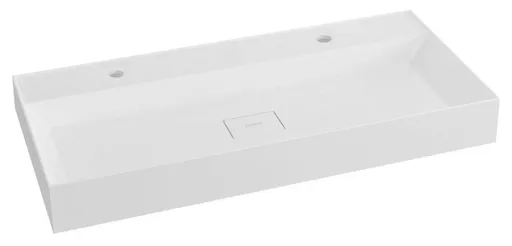 SAPHO GODIVA dvojumyvadlo, litý mramor, 96x44cm, bílá GU096-2