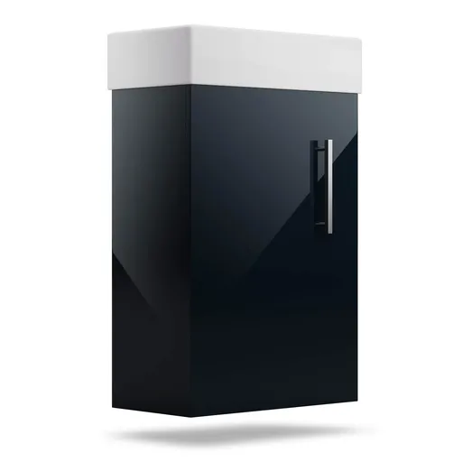 Blumfeldt Johnstone, umyvadlo a skříňka do koupelny, 40 cm, keramické umyvadlo, zavírání Soft-Close