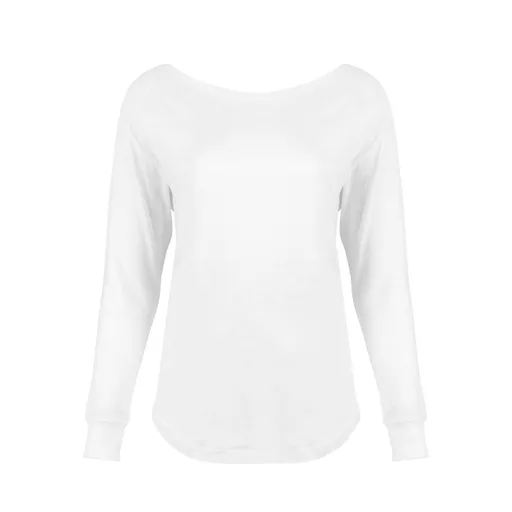 Mantis Prodloužené dámské tričko s dlouhým rukávem - Bílá | XL
