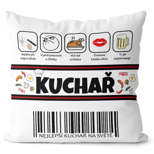 Polštář Kuchař 100% (Velikost: 40 x 40 cm)
