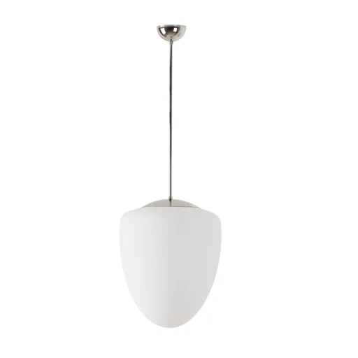 OSMONT AST45479 ASTRA P závěsné skleněné svítidlo nerez leštěná / bílá IP40 150W E27