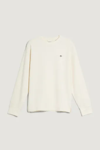 TRIČKO GANT TEXTURE CUFF LS T-SHIRT CREAM