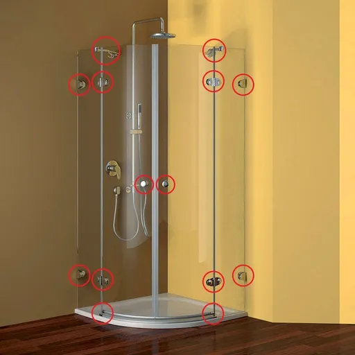 Mereo Kování oválné pro sprchové kouty CK70102E, CK70106E, CK70120E, komplet CK93