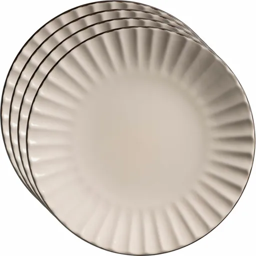 Mäser Sada dezertních talířů 4 ks OSITA – 20 cm, krémová