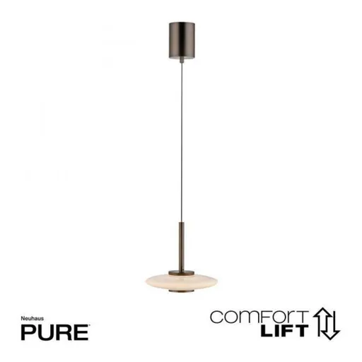 PAUL NEUHAUS Závěsné svítidlo PURE Vitrum LED 5W + 6W 3000K hnědá / opál 2053-34