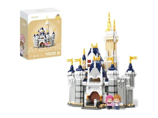 Stavebnice mini KOCO Magický hrad 1274ks - rozbaleno - poškozený obal