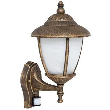 Rabalux - VenKovní nástěnné svítidlo se senzorem 1xE27/60W/230V IP43 Zlatá (91841)