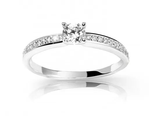 Cutie Diamonds Půvabný prsten z bílého zlata s diamanty DZ6713-2523-10-X-2 63 mm