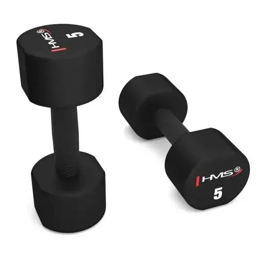 HMS HPT05 Jednoruční činky, černá, velikost 5 KG