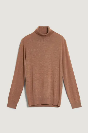 ROLÁK GANT EXTRAFINE MERINO WOOL TURTLENECK DK. SAND MELANGE
