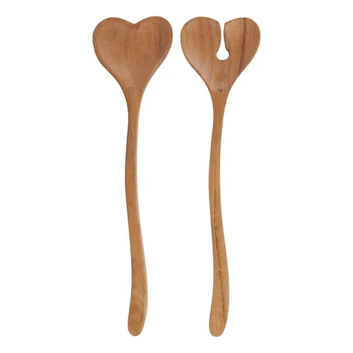 ACACIA Salátový příbor srdce set 2 ks