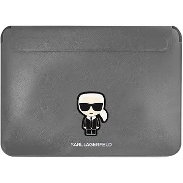 Karl Lagerfeld Saffiano Ikonik Computer Sleeve 13/14" Silver (3666339040246)