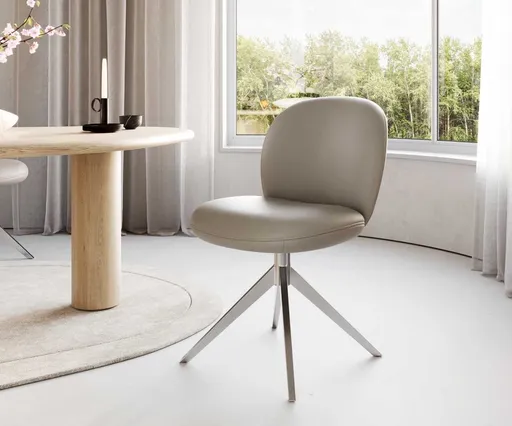 Otočná židle Nube-Flex široká křížová podnož nerezová ocel